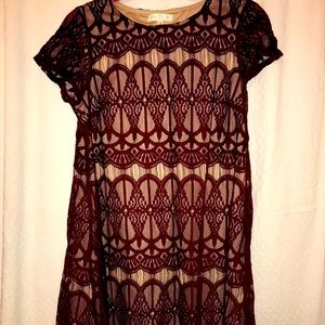 Francesca’s Burgundy Lace Dress